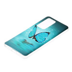 Coque Huawei P40 Pro Papillon Bleu Fluorescente Coque Huawei P40 Pro Papillon Bleu Fluorescente