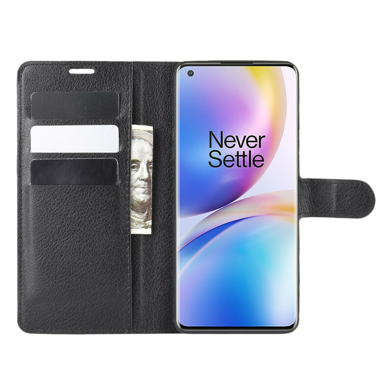 Housse OnePlus 8 Pro Style Cuir Litchi Premium