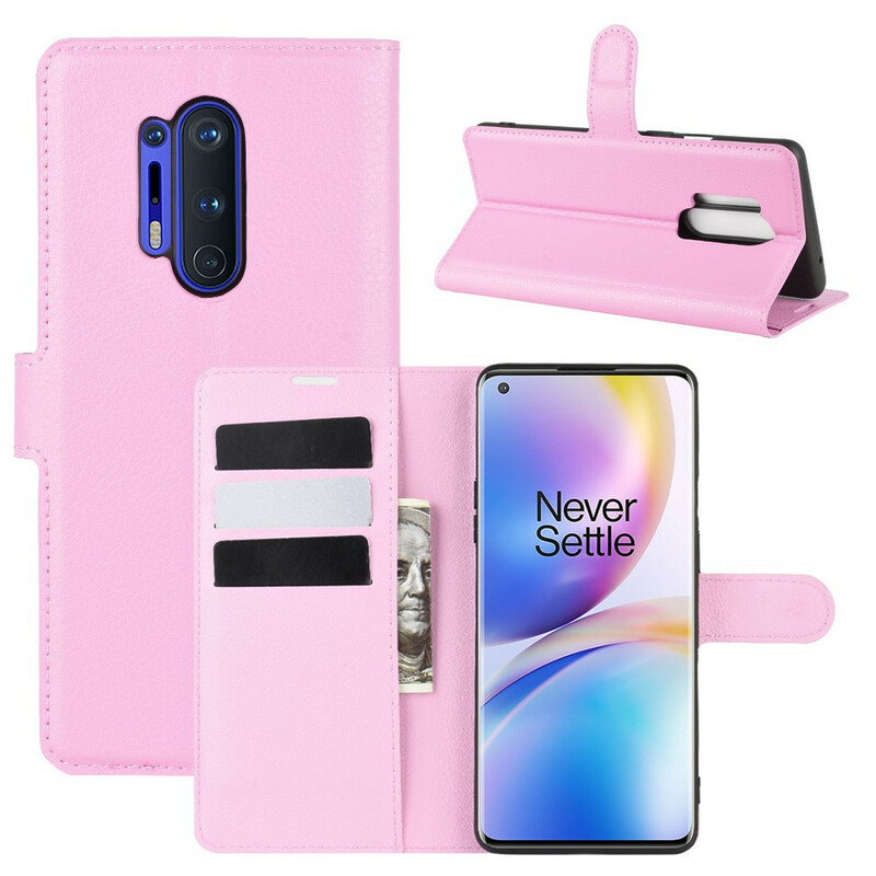 Housse OnePlus 8 Pro Style Cuir Litchi Premium