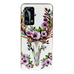 Coque Huawei P40 Pro Wapiti Fleuri Fluorescente Coque Huawei P40 Pro Wapiti Fleuri Fluorescente