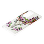 Coque Huawei P40 Pro Wapiti Fleuri Fluorescente Coque Huawei P40 Pro Wapiti Fleuri Fluorescente