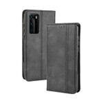 Flip Cover Huawei P40 Pro Effet Cuir Vintage Stylisé Flip Cover Huawei P40 Pro Effet Cuir Vintage Stylisé