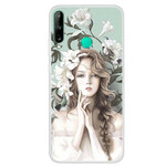 Coque Huawei P40 Lite E La Femme à Fleurs Coque Huawei P40 Lite E La Femme à Fleurs