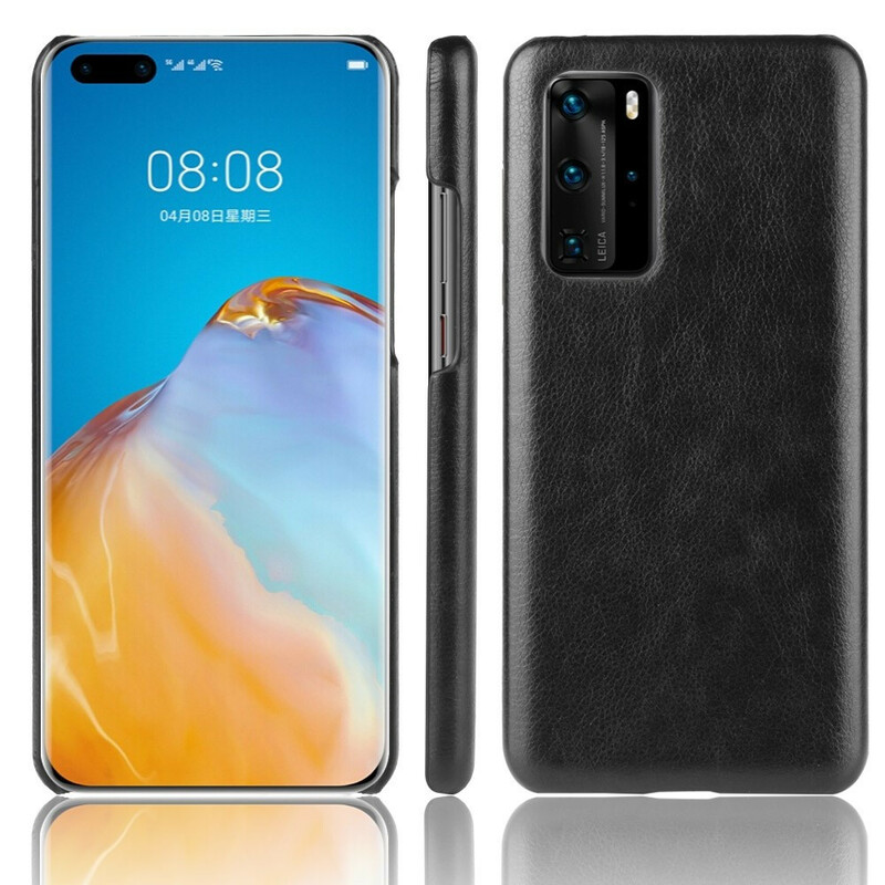 Coque Huawei P40 Pro Effet Cuir Litchi Performance