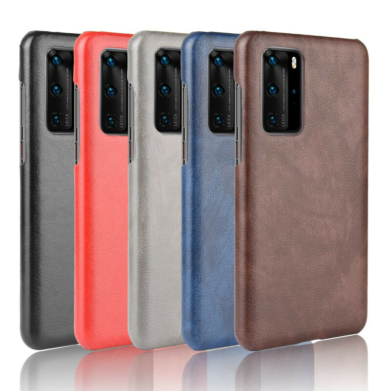 Coque Huawei P40 Pro Effet Cuir Litchi Performance
