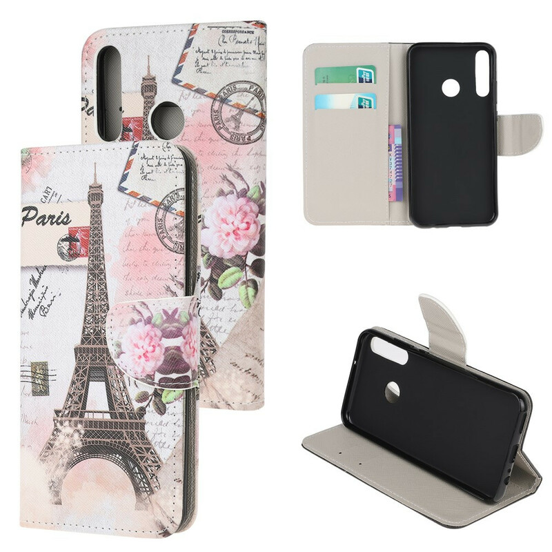 Housse Huawei P40 Lite E Tour Eiffel Rétro Housse Huawei P40 Lite E Tour Eiffel Rétro