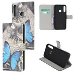 Housse Huawei P40 Lite E Papillon Bleu Housse Huawei P40 Lite E Papillon Bleu