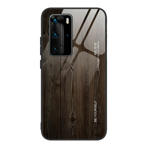 Coque Huawei P40 Pro Verre Trempé Design Bois