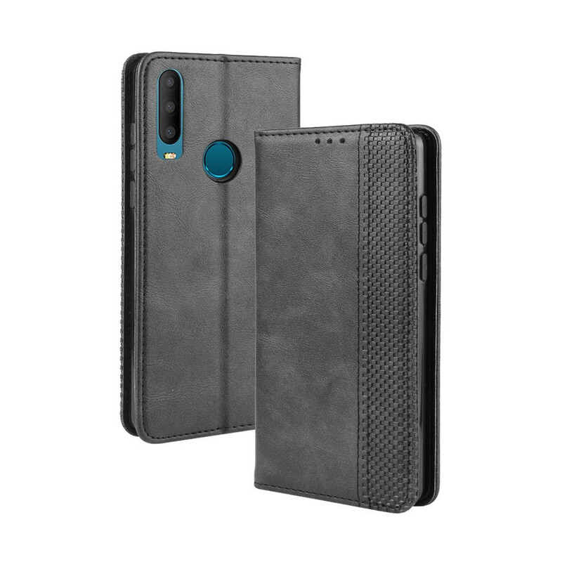 Flip Cover Acatel 3X 2019 Effet Cuir Vintage Stylisé Flip Cover Acatel 3X 2019 Effet Cuir Vintage Stylisé