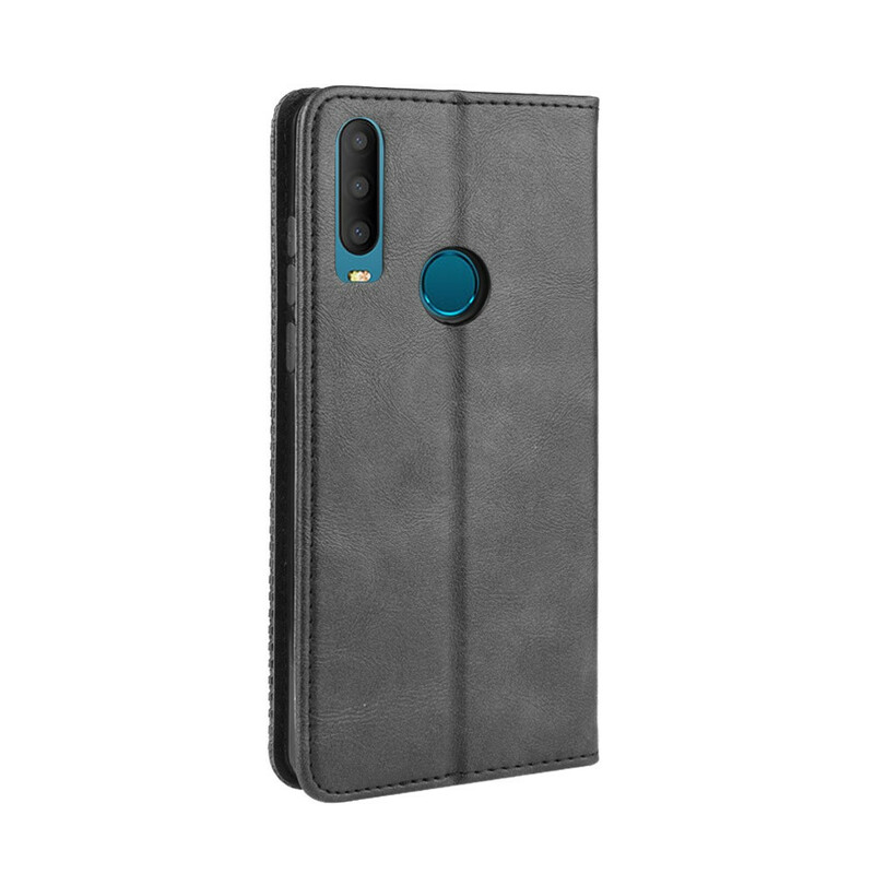 Flip Cover Acatel 3X 2019 Effet Cuir Vintage Stylisé Flip Cover Acatel 3X 2019 Effet Cuir Vintage Stylisé