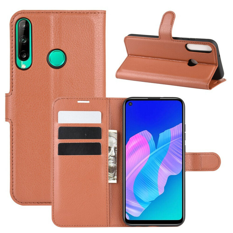 Housse Huawei P40 Lite E Simili Cuir Litchi Classique Housse Huawei P40 Lite E Simili Cuir Litchi Classique