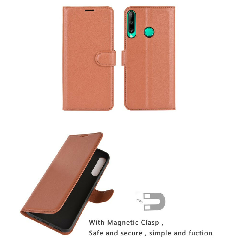 Housse Huawei P40 Lite E Simili Cuir Litchi Classique Housse Huawei P40 Lite E Simili Cuir Litchi Classique