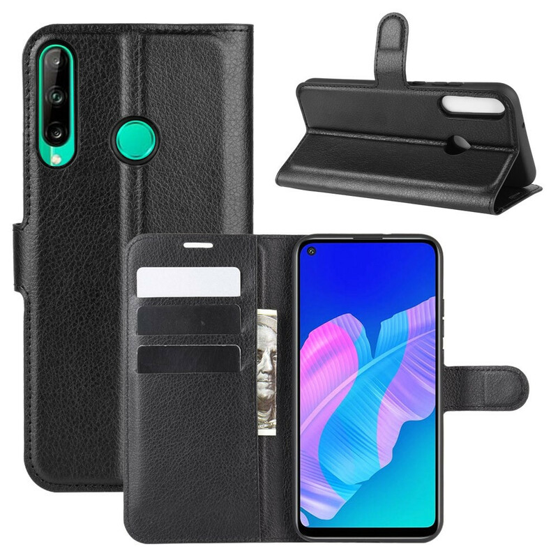 Housse Huawei P40 Lite E Simili Cuir Litchi Classique Housse Huawei P40 Lite E Simili Cuir Litchi Classique