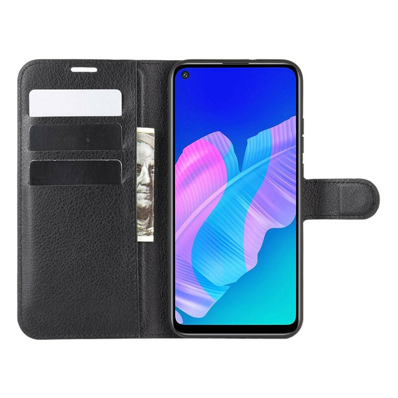 Housse Huawei P40 Lite E Simili Cuir Litchi Classique Housse Huawei P40 Lite E Simili Cuir Litchi Classique