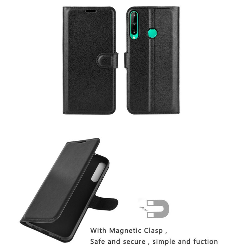 Housse Huawei P40 Lite E Simili Cuir Litchi Classique Housse Huawei P40 Lite E Simili Cuir Litchi Classique