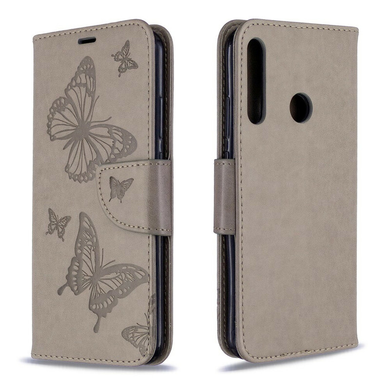Housse Huawei P40 Lite E Papillons et Rabat Oblique Housse Huawei P40 Lite E Papillons et Rabat Oblique