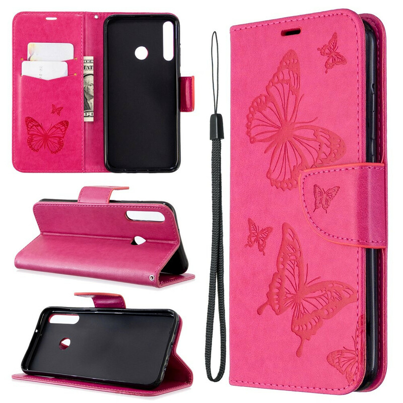 Housse Huawei P40 Lite E Papillons et Rabat Oblique