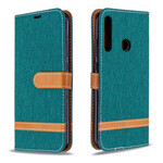 Housse Huawei P40 Lite E Tissu et Effet Cuir à Lanière Housse Huawei P40 Lite E Tissu et Effet Cuir à Lanière
