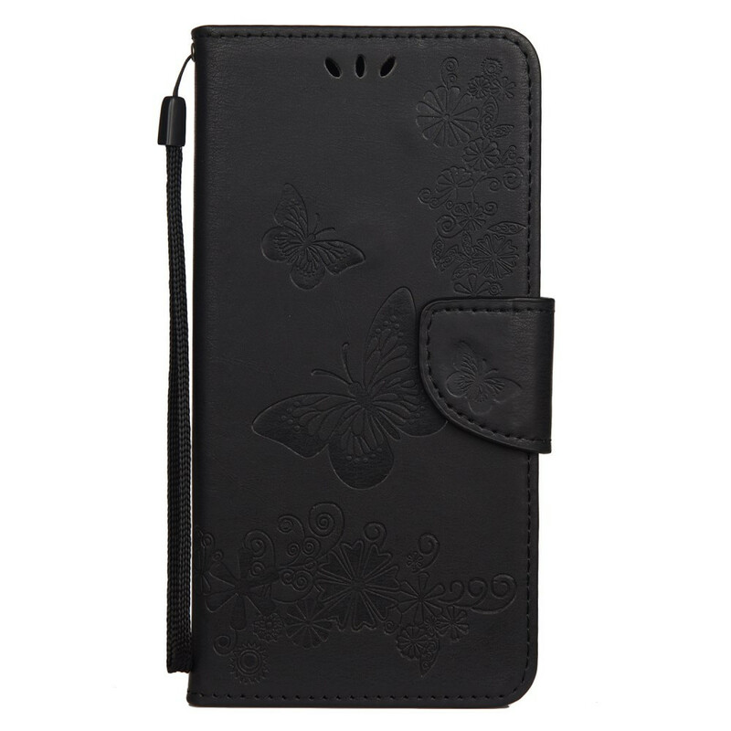 Housse Huawei P40 Lite Que des Papillons avec Lanière Housse Huawei P40 Lite Que des Papillons avec Lanière