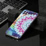 Coque Huawei P40 Lite Hibou Mandala Fluorescente