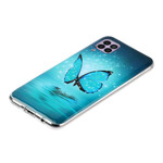 Coque Huawei P40 Lite Papillon Bleu Fluorescente Coque Huawei P40 Lite Papillon Bleu Fluorescente