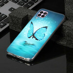 Coque Huawei P40 Lite Papillon Bleu Fluorescente Coque Huawei P40 Lite Papillon Bleu Fluorescente