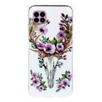Coque Huawei P40 Lite Wapiti Fleuri Fluorescente Coque Huawei P40 Lite Wapiti Fleuri Fluorescente
