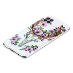 Coque Huawei P40 Lite Wapiti Fleuri Fluorescente Coque Huawei P40 Lite Wapiti Fleuri Fluorescente