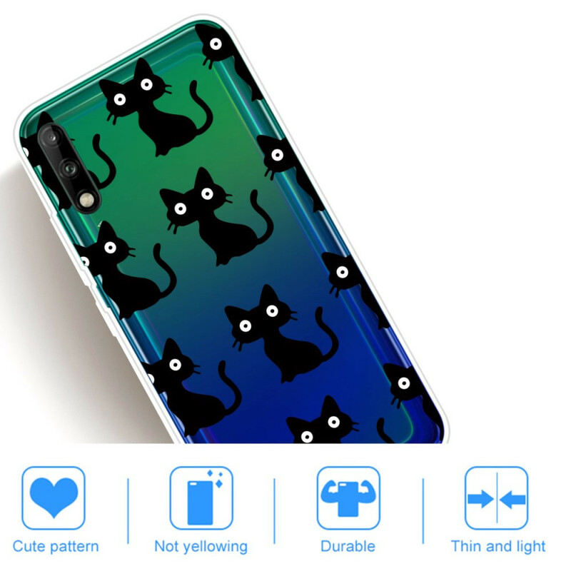 Coque Huawei P40 Lite E Multiples Chats Noirs