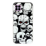 Coque Huawei P40 Lite Attention Têtes de Mort Fluorescente