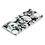 Coque Huawei P40 Lite Attention Têtes de Mort Fluorescente Coque Huawei P40 Lite Attention Têtes de Mort Fluorescente