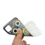 Coque Huawei P40 Lite Hibou Mandala Fluorescente Coque Huawei P40 Lite Hibou Mandala Fluorescente