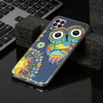 Coque Huawei P40 Lite Hibou Mandala Fluorescente Coque Huawei P40 Lite Hibou Mandala Fluorescente