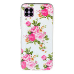 Coque Huawei P40 Lite Fleurs Liberty Fluorescente