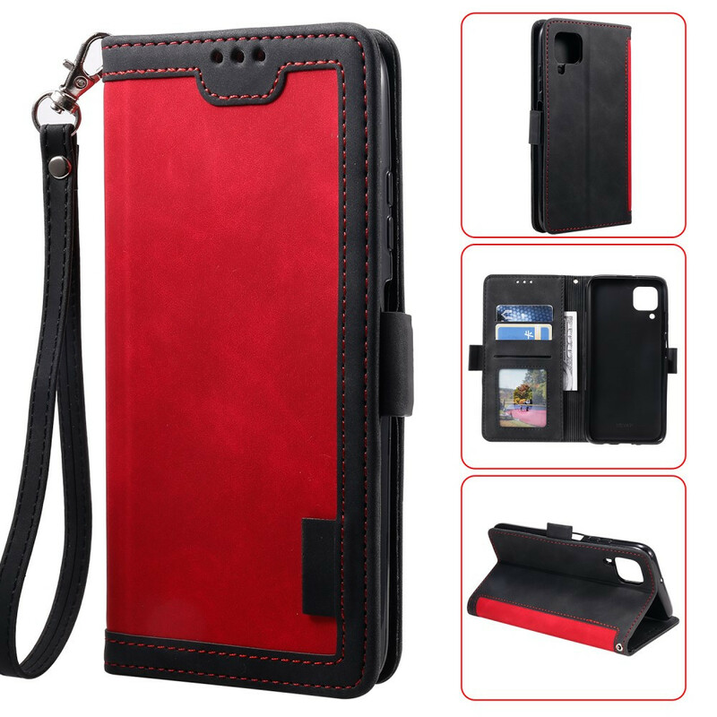 Housse Huawei P40 Lite Simili Cuir Bicolore Contours Renforcés Housse Huawei P40 Lite Simili Cuir Bicolore Contours Renforcés