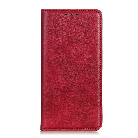Flip Cover Oppo Find X2 Pro Cuir Litchi Fendu Élégance