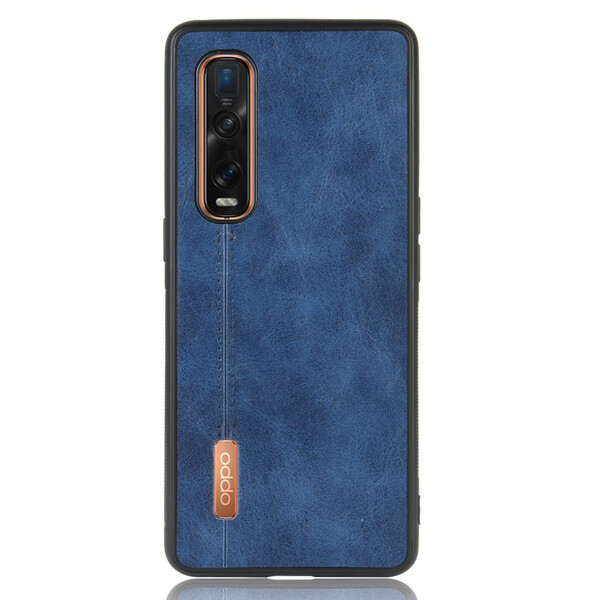 Coque Oppo Find X2 Pro Effet Cuir Couture