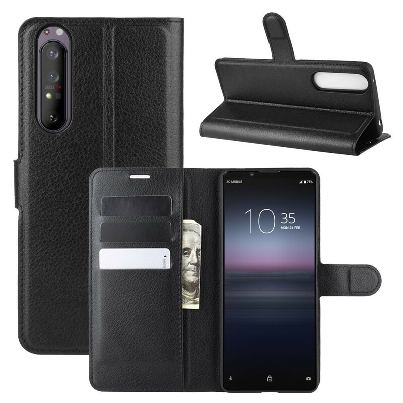 Housse Sony Xperia 1 II Simil Cuir Litchi Housse Sony Xperia 1 II Simil Cuir Litchi