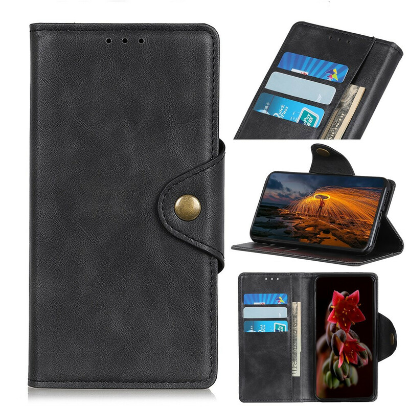 Housse Sony Xperia 10 II Simili Cuir Vintage Bouton Housse Sony Xperia 10 II Simili Cuir Vintage Bouton