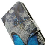 Housse Samsung Galaxy A3 Papillon Bleu