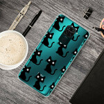Coque Xiaomi Redmi Note 9 Multiples Chats Noirs