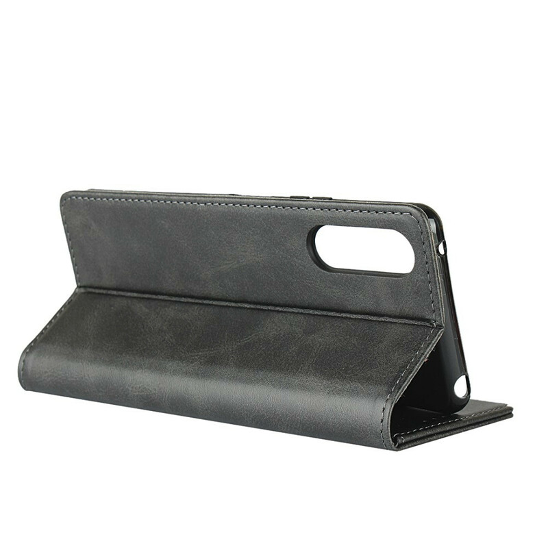 Flip Cover Sony Xperia 10 II Cuir Fendu Élégance Flip Cover Sony Xperia 10 II Cuir Fendu Élégance