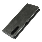 Flip Cover Sony Xperia 10 II Cuir Fendu Élégance Flip Cover Sony Xperia 10 II Cuir Fendu Élégance