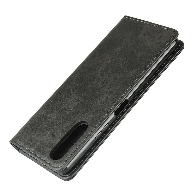 Flip Cover Sony Xperia 10 II Cuir Fendu Élégance Flip Cover Sony Xperia 10 II Cuir Fendu Élégance