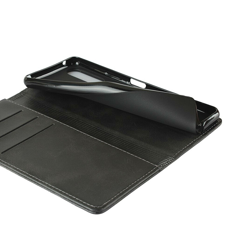 Flip Cover Sony Xperia 10 II Cuir Fendu Élégance Flip Cover Sony Xperia 10 II Cuir Fendu Élégance