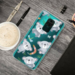 Coque Xiaomi Redmi Note 9 Petits Pandas Gris