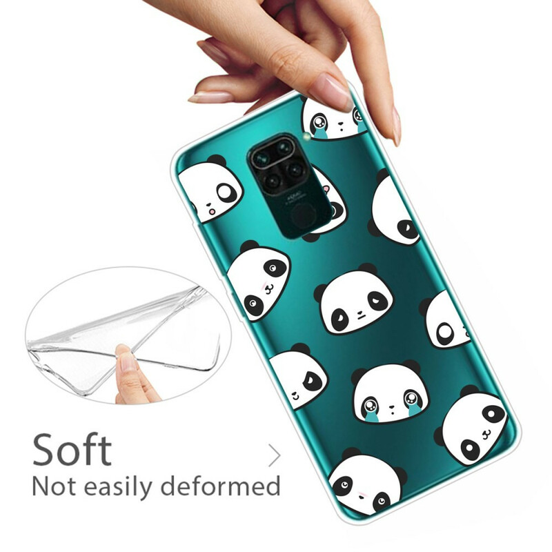 Coque Xiaomi Redmi Note 9 Pandas Sentimentaux