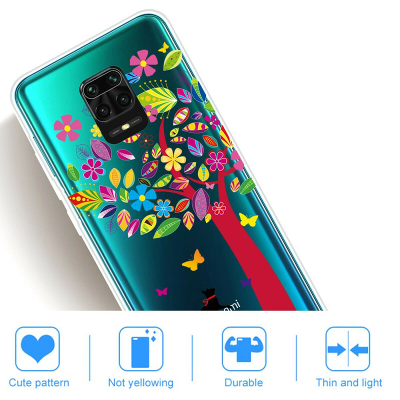 Coque Xiaomi Redmi Note 9S / Redmi Note 9 Pro Chat sous l'Arbre Coloré