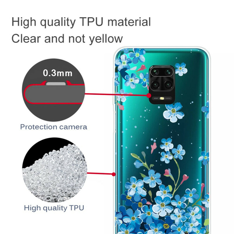 Coque Xiaomi Redmi Note 9S / Redmi Note 9 Pro  Fleurs Bleues