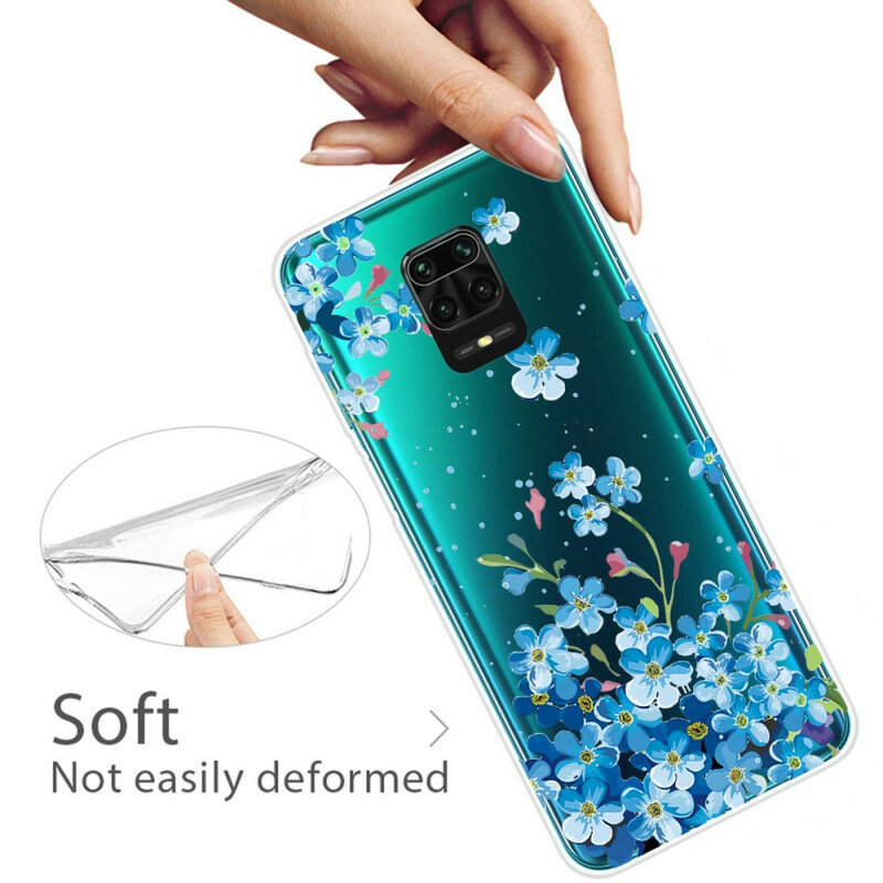 Coque Xiaomi Redmi Note 9S / Redmi Note 9 Pro  Fleurs Bleues